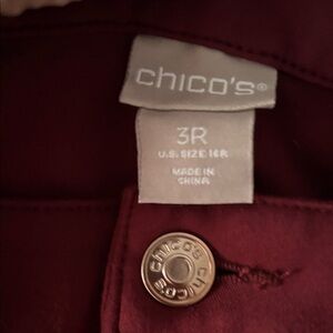 Chico's Burgundy Jeans Jeggings